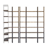 Mercana Taunton Shelving Unit Brown Wood | Black Metal