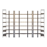 Mercana Taunton Shelving Unit Brown Wood | Black Metal