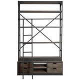 Mercana Brodie Shelving Unit Brown Wood | Gun Metal | 57L