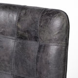 Mercana Horsdal Dining Chair Black Faux Leather | Black Metal