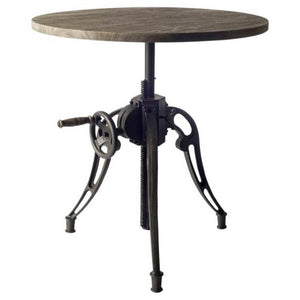 Mercana Emslie Dining Table Gray Wood | Black Metal