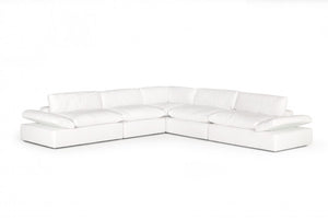 VIG Furniture Divani Casa Kelly - Modern White Fabric Sectional Sofa VGKKKF.2612-WHT-SECT VGKKKF.2612-WHT-SECT