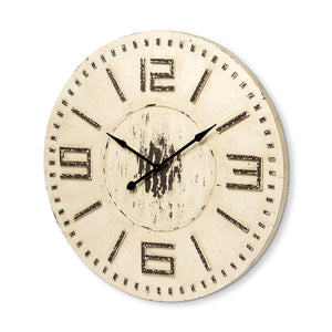 Mercana Devonshire Wall Clock Cream Wood | 42"