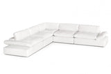 VIG Furniture Divani Casa Kelly - Modern White Fabric Sectional Sofa VGKKKF.2612-WHT-SECT VGKKKF.2612-WHT-SECT