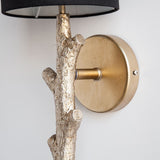 Mercana Sabinal Wall Sconce Gold Resin | Black Shade