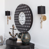 Mercana Sabinal Wall Sconce Gold Resin | Black Shade