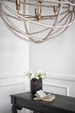 Mercana Ava Chandelier Gold Metal | White Wood