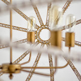 Mercana Ava Chandelier Gold Metal | White Wood