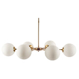 Mercana Lahey Chandelier Gold Metal | Frosted Glass