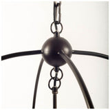 Mercana Penhill Chandelier Black Metal | Brown Wood