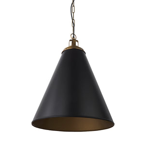 Mercana Fenton Pendant Light Black Shade | Gold Metal