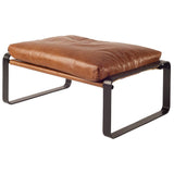 Mercana Hornet Ottoman Brown Leather | Black Metal