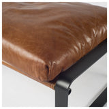 Mercana Hornet Ottoman Brown Leather | Black Metal