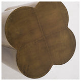 Mercana Quatrefoil Accent Table Brass Cladding