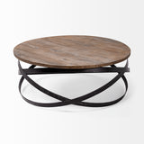 Mercana Triumph Coffee Table Brown Wood | Black Metal