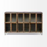 Mercana Pandora Horizontal Cabinet Brown Wood | Gray Metal | 66L