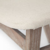 Mercana Haden Dining Chair Cream Fabric | Brown Wood