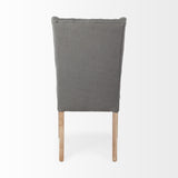 Mercana Mackenzie Dining Chair Gray Fabric | Brown Wood