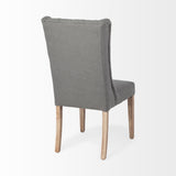 Mercana Mackenzie Dining Chair Gray Fabric | Brown Wood