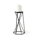 Mercana Sixx Candle Holder Antiqued Metal | 11H 
