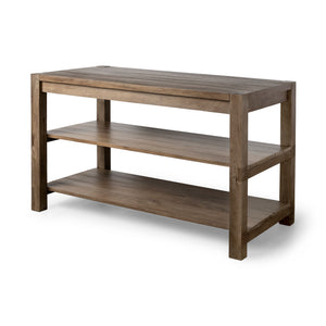 Mercana Emeril Kitchen Island Brown Wood