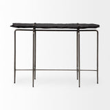 Mercana Pinera Console Table Black Slate | Iron