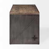 Mercana Orwell Office Desk Brown Wood | Black Metal