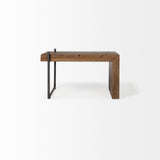 Mercana Maddox Coffee Table Brown Wood | Black Metal