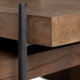 Mercana Maddox Coffee Table Brown Wood | Black Metal