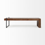 Mercana Maddox Coffee Table Brown Wood | Black Metal