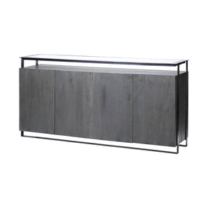 Mercana Vidro Sideboard Gray Wood | Glass