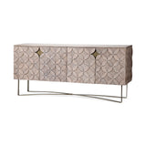 Mercana Excelsior Sideboard Brown Wood | Gold Metal