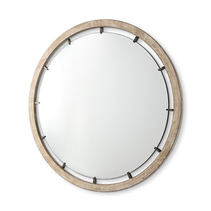 Mercana Sonance Wall Mirror Brown Wood | 46"