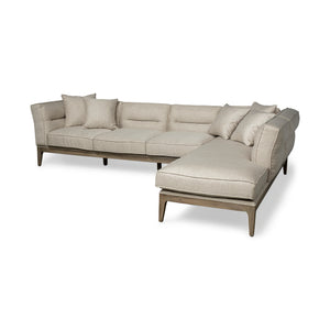 Mercana Denali Sofa Beige Fabric | Right Chaise