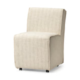 Mercana Damon Dining Chair Cream with Taupe Stripe Fabric