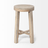 Mercana Brahma Bar/Counter Stool White Washed Wood