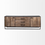 Mercana Alvin Sideboard Brown Wood | Black Metal