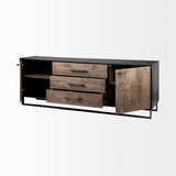 Mercana Alvin Sideboard Brown Wood | Black Metal