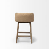 Mercana Monmouth Bar/Counter Stool Cream Fabric | Brown Wood | Counter