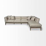 Mercana Denali Sofa Beige Fabric | Right Chaise