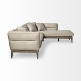 Mercana Denali Sofa Beige Fabric | Right Chaise