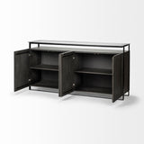 Mercana Vidro Sideboard Gray Wood | Glass