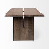 Mercana Ledger Dining Table Brown Wood | Black Metal