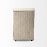 Mercana Damon Dining Chair Cream with Taupe Stripe Fabric