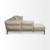 Mercana Denali Sofa Beige Fabric | Left Chaise