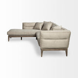 Mercana Denali Sofa Beige Fabric | Left Chaise