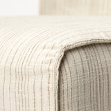 Mercana Damon Dining Chair Cream with Taupe Stripe Fabric