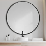 Mercana Piper Wall Mirror Black Metal | 47"