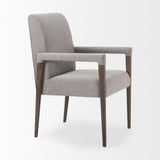 Mercana Palisades Dining Chair Gray | Brown Wood |  Armed