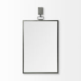 Mercana Grimm Wall Mirror Gray Metal | Rectangle